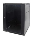 INTELLINET 20 in. Double Section Wallmount Cabinet, 12U, Double Section, Assembled, Black, Part# 716277