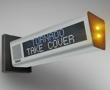 Valcom IP Text Sign with Speaker and Flashers, 7-Color, Double-Sided, 20-Inch Wide, Metallic, Part# VL522M-F-FC