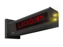 Valcom IP Text Sign with Speaker and Flashers, 7-Color, Double-Sided, 20-Inch Wide, Black, Part# VL522BK-F-FC