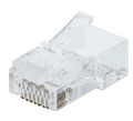 INTELLINET Cat6A UTP EZ plug, 3 prong modular plug 15uin. 100pcs/jar, Part# 791359