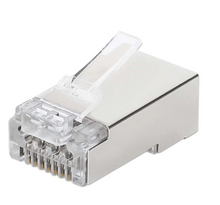 INTELLINET IMP-C6AS-FT100, Cat6A STP EZ plug, 3 prong modular plug 15uin. 100pack/jar, Part# 791366