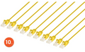Intellinet IEC-C6-YLW-7-SLIM-10P, Cat6 U/UTP Slim Network Patch Cable, 7 ft., Yellow, 10-Pack, Part# 744775