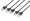 Intellinet IEC-C6-BK-25-SLIM-5P, Cat6 U/UTP Slim Network Patch Cable, 25 ft., Black, 5-Pack, Part# 745055