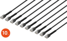 Intellinet IEC-C6-BK-5-FLEX-10P, Cat6 U/UTP FlexiBoot Slim Network Patch Cable, 5 ft., Black, 10-Pack, Part# 745192