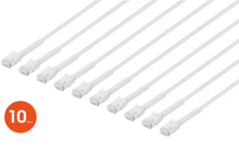 Intellinet IEC-C6-WT-10-FLEX-10P, Cat6 U/UTP FlexiBoot Slim Network Patch Cable, 10 ft., White, 10-Pack, Part# 745338
