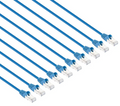 Intellinet IEC-C8-BL-1.5-SLIM-10P, Cat8.1 U/FTP Slim Network Patch Cable, 1.5 ft., Blue, 10-Pack,  Part# 743716