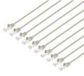 Intellinet IEC-C8-GY-1.5-SLIM-10P, Cat8.1 U/FTP Slim Network Patch Cable, 1.5 ft., Gray, 10-Pack, Part# 745383