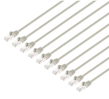 Intellinet IEC-C8-GY-1.5-SLIM-10P, Cat8.1 U/FTP Slim Network Patch Cable, 1.5 ft., Gray, 10-Pack, Part# 745383