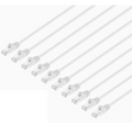 Intellinet IEC-C8-WT-1.5-SLIM-10P, Cat8.1 U/FTP Slim Network Patch Cable, 1.5 ft., White, 10-Pack, Part# 744874