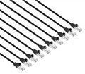 Intellinet IEC-C8-BK-3-SLIM-10P, Cat8.1 U/FTP Slim Network Patch Cable, 3 ft., Black, 10-Pack, Part# 743662