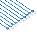 Intellinet IEC-C8-BL-3-SLIM-10P, Cat8.1 U/FTP Slim Network Patch Cable, 3 ft., Blue, 10-Pack, Part# 743723