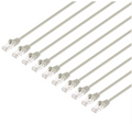 Intellinet IEC-C8-GY-3-SLIM-10P, Cat8.1 U/FTP Slim Network Patch Cable, 3 ft., Gray, 10-Pack, Part# 745390
