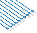 Intellinet IEC-C8-BL-5-SLIM-10P, Cat8.1 U/FTP Slim Network Patch Cable, 5 ft., Blue, 10-Pack, Part# 743730