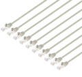 Intellinet IEC-C8-GY-5-SLIM-10P, Cat8.1 U/FTP Slim Network Patch Cable, 5 ft., Gray, 10-Pack, Part# 745406