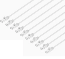 Intellinet IEC-C8-WT-5-SLIM-10P,  Cat8.1 U/FTP Slim Network Patch Cable, 5 ft., White, 10-Pack. Part# 744898