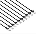 Intellinet IEC-C8-BK-7-SLIM-10P, Cat8.1 U/FTP Slim Network Patch Cable, 7 ft., Black, 10-Pack, Part# 743686