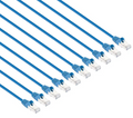 Intellinet IEC-C8-BL-7-SLIM-10P, Cat8.1 U/FTP Slim Network Patch Cable, 7 ft., Blue, 10-Pack, Part# 743747
