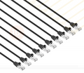 Intellinet IEC-C8-BK-10-SLIM-10P, Cat8.1 U/FTP Slim Network Patch Cable, 10 ft., Black, 10-Pack, Part# 743693