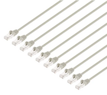 Intellinet IEC-C8-GY-10-SLIM-10P, Cat8.1 U/FTP Slim Network Patch Cable, 10 ft., Gray, 10-Pack, Part# 745420