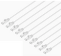 Intellinet IEC-C8-WT-10-SLIM-10P, Cat8.1 U/FTP Slim Network Patch Cable, 10 ft., White, 10-Pack, Part# 744911