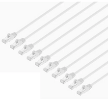 Intellinet IEC-C8-WT-10-SLIM-10P, Cat8.1 U/FTP Slim Network Patch Cable, 10 ft., White, 10-Pack, Part# 744911