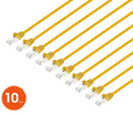 Intellinet IEC-C8-YLW-10-SLIM-10P, Cat8.1 U/FTP Slim Network Patch Cable, 10 ft., Yellow, 10-Pack, Part# 745499