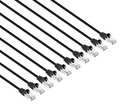 Intellinet IEC-C8-BK-14-SLIM-10P, Cat8.1 U/FTP Slim Network Patch Cable, 14 ft., Black, 10-Pack, Part# 743709
