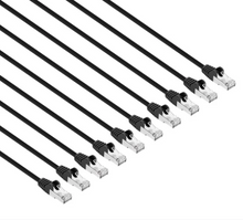 Intellinet IEC-C8-BK-14-SLIM-10P, Cat8.1 U/FTP Slim Network Patch Cable, 14 ft., Black, 10-Pack, Part# 743709