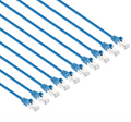 Intellinet IEC-C8-BL-14-SLIM-10P, Cat8.1 U/FTP Slim Network Patch Cable, 14 ft., Blue, 10-Pack, Part# 743761