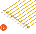 Intellinet IEC-C8-YLW-14-SLIM-10P, Cat8.1 U/FTP Slim Network Patch Cable, 14 ft., Yellow, 10-Pack, Part# 745505