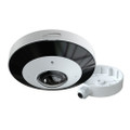 Speco O12MDP4 12MP IP Indoor / Outdoor 360° Fisheye Camera with Junction Box, People and Vehicle Detection, 1.65mm Fisheye Lens, White, Part# O12MDP4