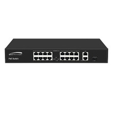 Speco P16S182 16-Port MB PoE Switch with 2GB Uplink Ports, PoE 802.3at, Part# P16S182