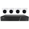 Speco ZIPWL4D1 4-Channel Plug-and-Play Wall Mount NVR Surveillance Kit with (4) Outdoor IR Turret Cameras, 2.8mm Fixed Lens, Part# ZIPWL4D1