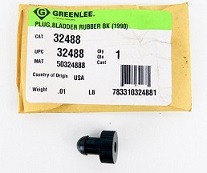 Greenlee PLUG, BLADDER RUBBER BK (1990), Part# 32488