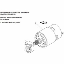 Greenlee MOTOR & PINION, Part# HB.12300
