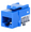  Intellinet Cat6 Slim Keystone Jack with Punch-Down Stand, Blue, 25-Pack, IKJ-C6U-PD-BL-25P, Part# 772136