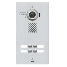AiPhone IX Series 4-Call Button IP Video Door Station, Flush Mount, Stainless Steel, Part# IX-DVF-4A