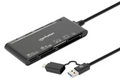 Manhattan USB 3.0 Type-C / Type-A Combo Multi-Card Reader / Writer, Part# 102605