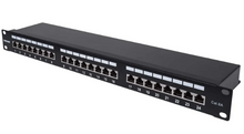 Intellinet Cat6a Shielded Patch Panel, 24-Port Patch Panel, IU, IPP-19C6A24-1UFTP-90, Part# 720861