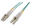 Intellinet 25 m LC to LC UPC Fiber Optic Patch Cable, 2.0 mm, Duplex, OFNR, OM3 Multimode, Aqua, Part# 751957
