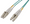 Intellinet 12 m LC to LC UPC Fiber Optic Patch Cable, 2.0 mm, Duplex, OFNR, OM4 Multimode, Aqua, Part# 752312