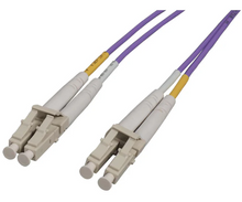 Intellinet 20 m LC to LC UPC Fiber Optic Patch Cable, 2.0 mm, Duplex, OFNR, OM4 Multimode, Violet, Part# 752343
