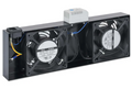 Intellinet 2-Fan Ventilation Unit with Thermostat for 19" Wallmount Cabinets, IVU-2FT-RM-BK, Part# 716383
