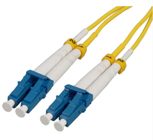 Intellinet 1 m LC to LC UPC Fiber Optic Patch Cable, 2.0 mm, Duplex, OFNR, Singlemode BIF, Yellow, Part# 751643