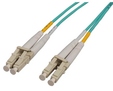 Intellinet 6 m LC to LC UPC Fiber Optic Patch Cable, 2.0 mm, Duplex, OFNR, OM3 Multimode, Aqua, Part# 751896