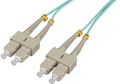 Intellinet 7 m SC to SC UPC Fiber Optic Patch Cable, 2.0 mm, Duplex, OFNR, OM3 Multimode, Aqua, Part# 752107