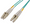 Intellinet 1.5 m LC to LC UPC Fiber Optic Patch Cable, 2.0 mm, Duplex, OFNR, OM4 Multimode, Aqua, Part# 752176