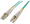 Intellinet 2 m LC to LC UPC Fiber Optic Patch Cable, 2.0 mm, Duplex, OFNR, OM4 Multimode, Aqua, Part# 752190
