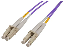 Intellinet 2 m LC to LC UPC Fiber Optic Patch Cable, 2.0 mm, Duplex, OFNR, OM4 Multimode, Violet, Part# 752206