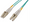 Intellinet 4 m LC to LC UPC Fiber Optic Patch Cable, 2.0 mm, Duplex, OFNR, OM4 Multimode, Aqua, Part# 752237